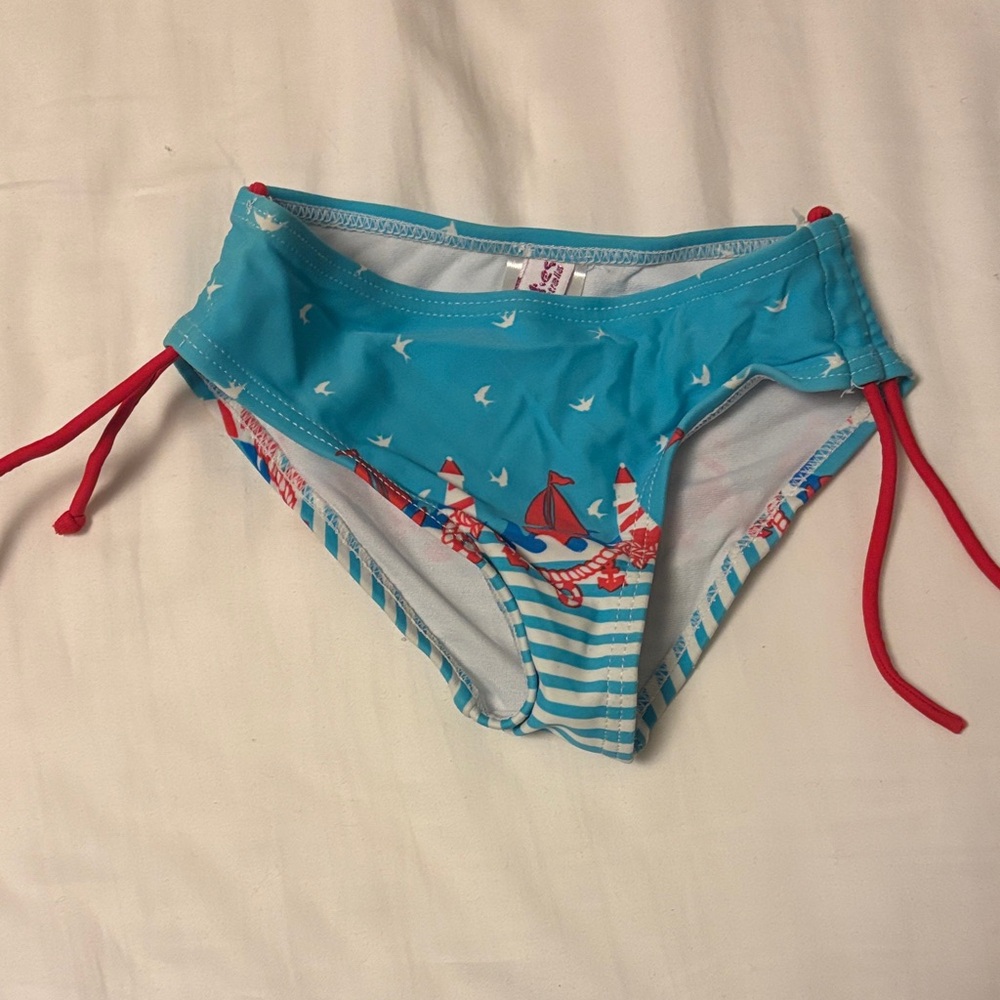 2Chillies Kids Nautical Rashguard Set - Red and Blue - Picture 2 of 9